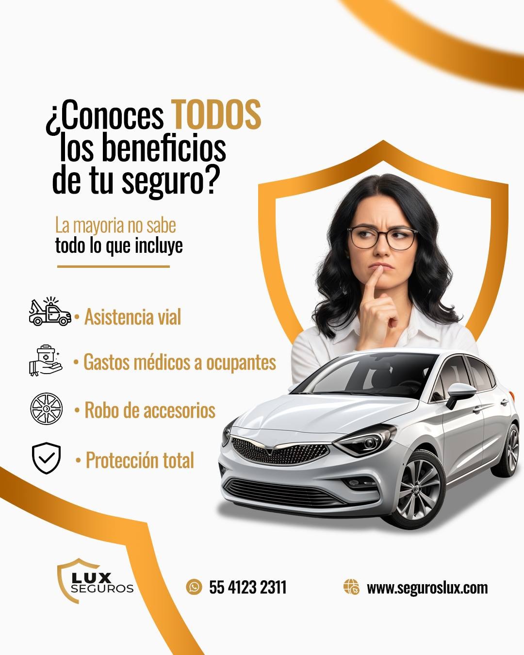 ¿Conoces TODOS los beneficios de tu seguro de auto?
